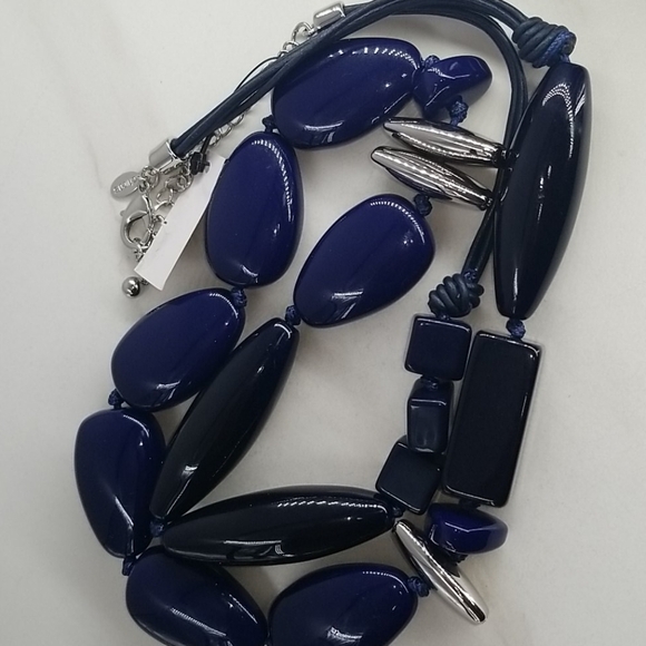 CHICO'S Black & Blue Necklace - Picture 5 of 8